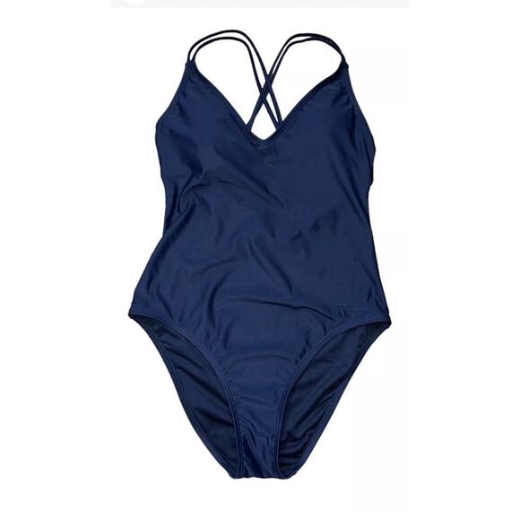 Hurley Women's One-Piece Strappy Swimsuit‎ Navy Blue XL Surfer Surf - Picture 1 of 6